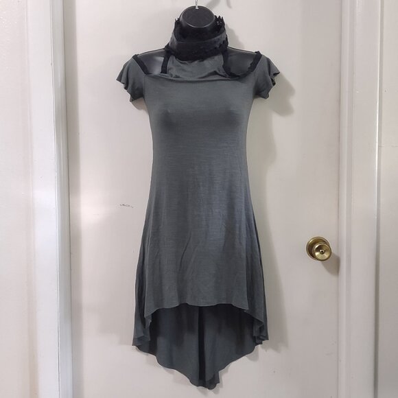 Lip Service Step in Time Teal Tunic Top or Dress Size Small EXCELLENT - Picture 3 of 15